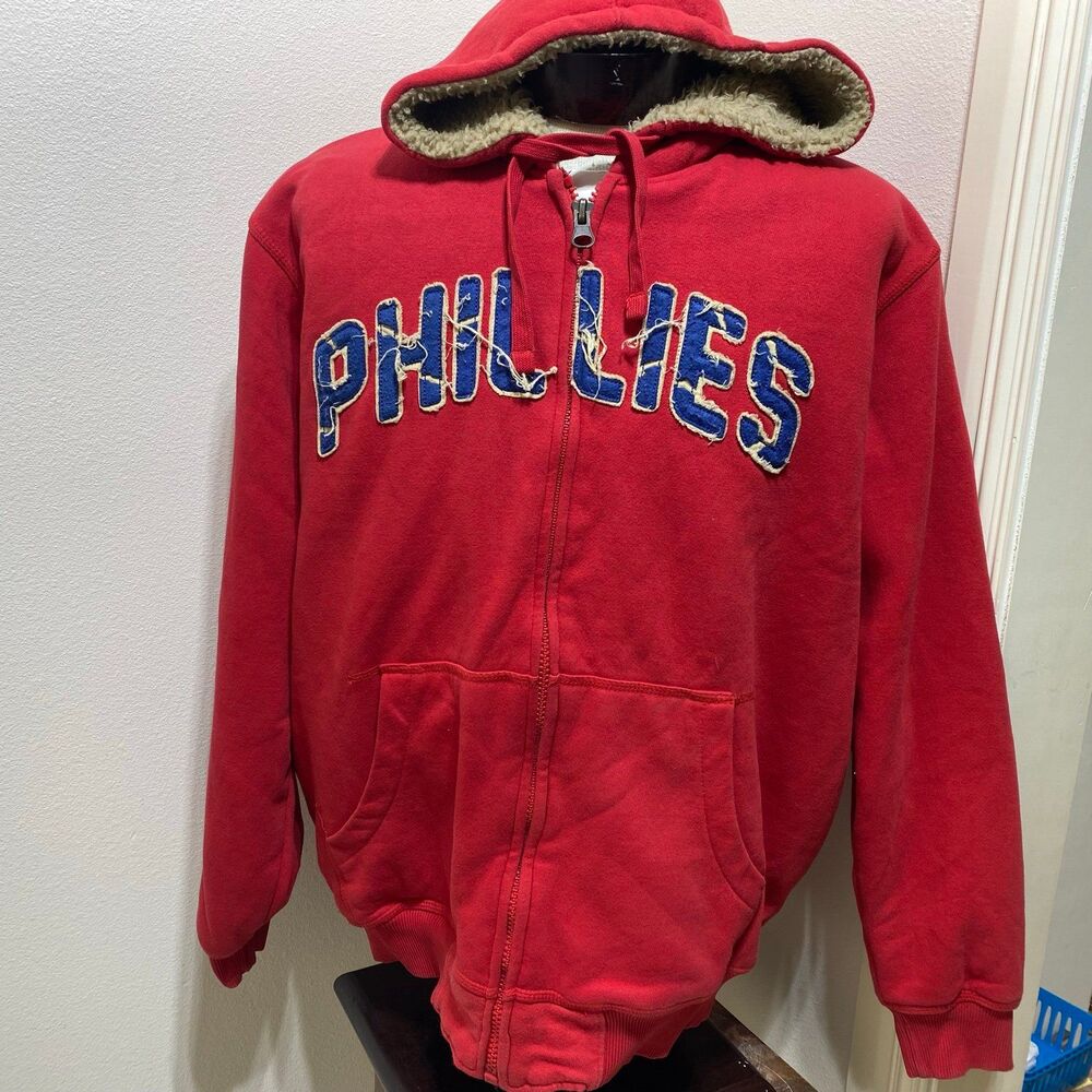 Philadelphia Phillies Hooded Full Zip
Sweatshirt Red Size XXL Genuine
Merchandis